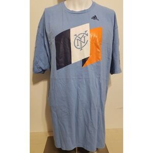 Adidas NYCFC New York‎ City Football Club T-Shirt Adult 2XL Blue The Go To Tee